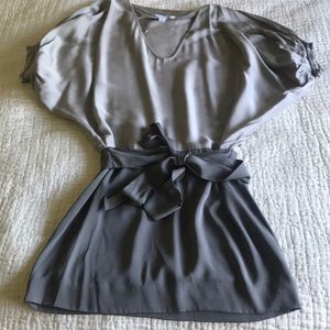 Diane von Furstenberg grey and light brown dress
